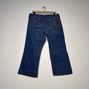 VTG Common Genes Capri Denim Jean Pant Women 14 90s Western Casual Low Rise Y2K